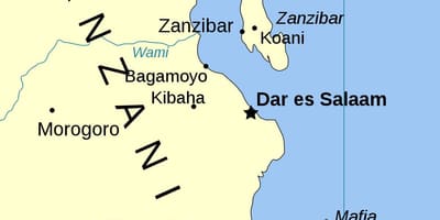 Կղզու Տանզանիայում քարտեզի վրա